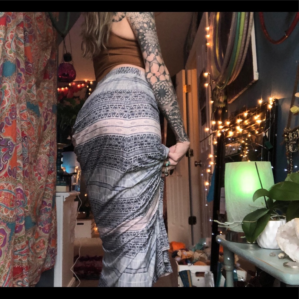 boho maxi skirt full length